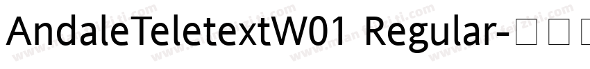 AndaleTeletextW01 Regular字体转换
